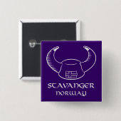 Stavanger Norway Viking Pet Vierkante Button 5,1 Cm (Voorkant /achterkant)