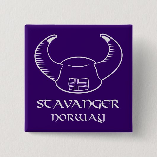 Stavanger Norway Viking Pet Vierkante Button 5,1 Cm (Voorkant)