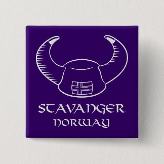 Stavanger Norway Viking Pet Vierkante Button 5,1 Cm