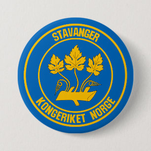 Stavanger Round Emblem Ronde Button 7,6 Cm