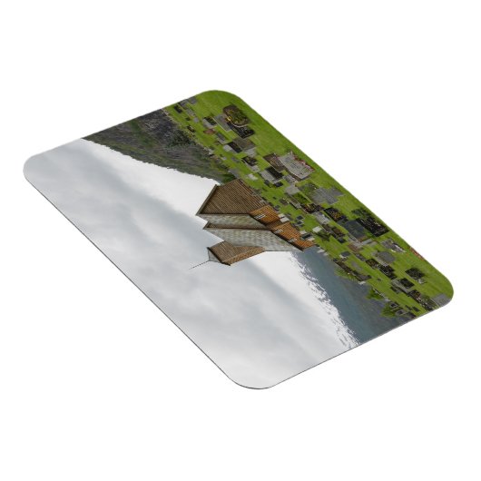 Stave kerk en graven, Noorwegen rechthoekige magne Magneet (Rechterzijde)