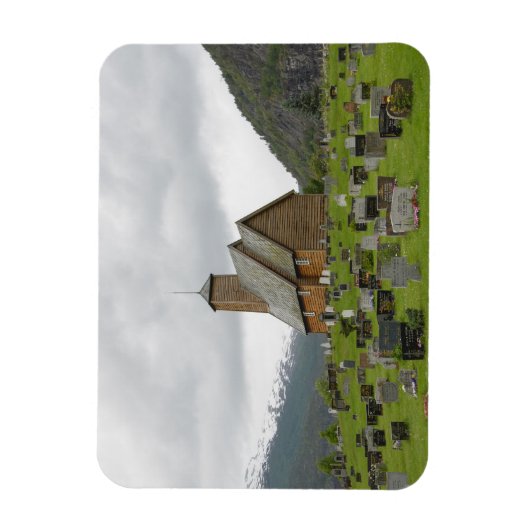 Stave kerk en graven, Noorwegen rechthoekige magne Magneet (Verticaal)