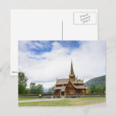 Stave-kerk in Lom, briefkaart Noorwegen (Voorkant / Achterkant)