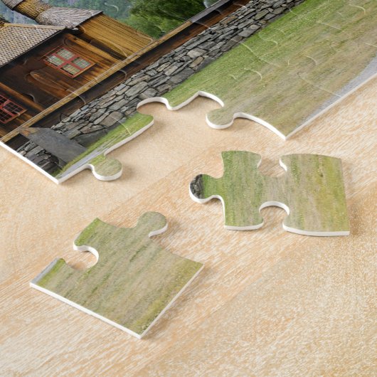 Stave-kerk in Lom, Noorse puzzel Legpuzzel (Zijkant)