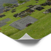 Stave-kerk met begraafplaats in het poster Noorweg (Hoek)