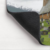 Stave-kerk met begraafplaats in Noorse mousepad Muismat (Hoek)
