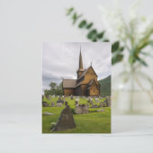 Stave-kerk met begraafplaats in Noorwegen Briefkaart (Staand voorkant)