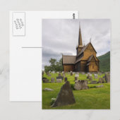 Stave-kerk met begraafplaats in Noorwegen Briefkaart (Voorkant / Achterkant)