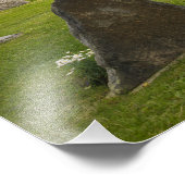 Stave-kerk met begraafplaats in Noorwegen Foto Afdruk (Hoek)