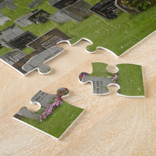 Stave-kerk met begraafplaats in Noorwegen Legpuzzel (Zijkant)