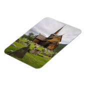 Stave-kerk met begraafplaats in Noorwegen Magneet (Linkerzijde)