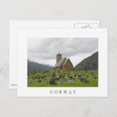 Stave-kerk met begraafplaats wit briefkaart (Voorkant / Achterkant)