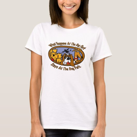 Staven bij het Dog Park T-shirt (Voorkant)