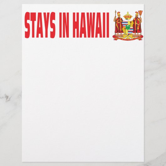 Staven in Hawaï Flyer (Voorkant)