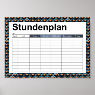 Staven in het patroon van Staven Altona Poster