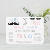 Staven of Lashes Genderuitnodiging onthullen Kaart (Staand voorkant)