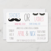 Staven of Lashes Genderuitnodiging onthullen Kaart (Voorkant)