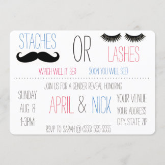 Staven of Lashes Genderuitnodiging onthullen Kaart