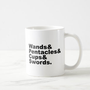 Staven & Pentakels & Bekers & Zwaarden Tarotkaar Koffiemok