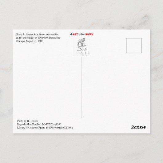 Staver Automobile Briefkaart (Achterkant)