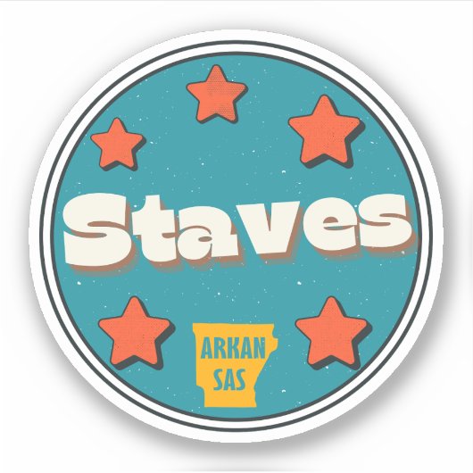 Staves, Arkansas Sticker (Voorkant)