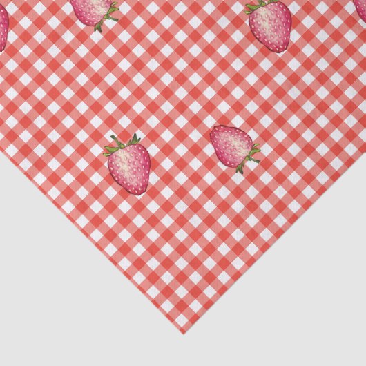 Stawberry Barn Red Gingham Tissuepapier (Detail)