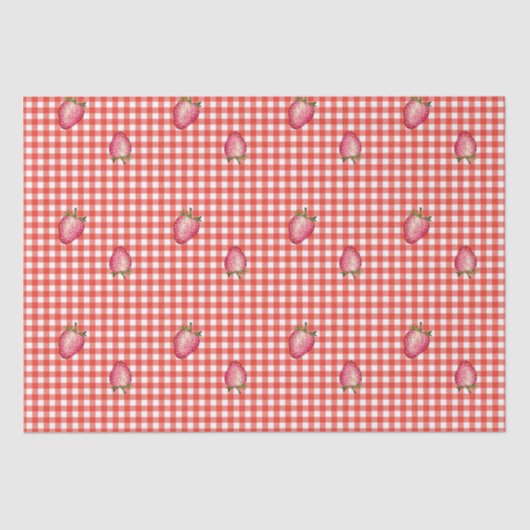 Stawberry Barn Red Gingham Tissuepapier (Voorkant)