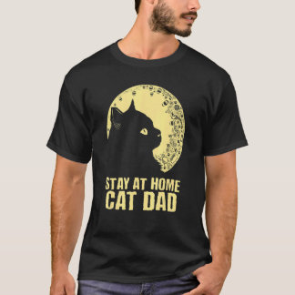 Stay at Home Cat Dad Cat  Father's Day Kitten Pare T-shirt