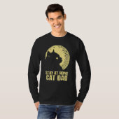 Stay at Home Cat Dad Cat  Father's Day Kitten Pare T-shirt (Voorkant volledig)