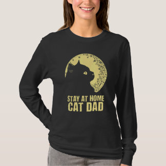 Stay at Home Cat Dad Cat  Father's Day Kitten Pare T-shirt