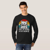 Stay at Home Cat Mom Beautiful Cat Cute Kitten T-shirt (Voorkant volledig)