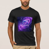 Stay Authentic T-Shirt | Cosmic Exploration Motiva (Voorkant)