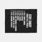 Stay Away From Still People - Sitive Motivational  Fleece Deken (Voorkant (Horizontaal))