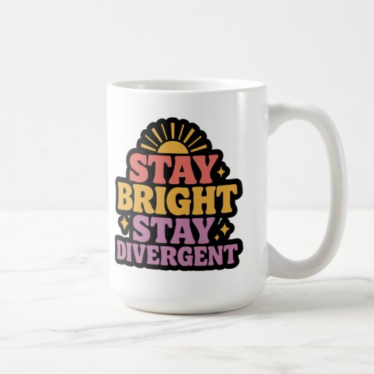 Stay Bright, Stay Divergent Koffiemok (Rechts)