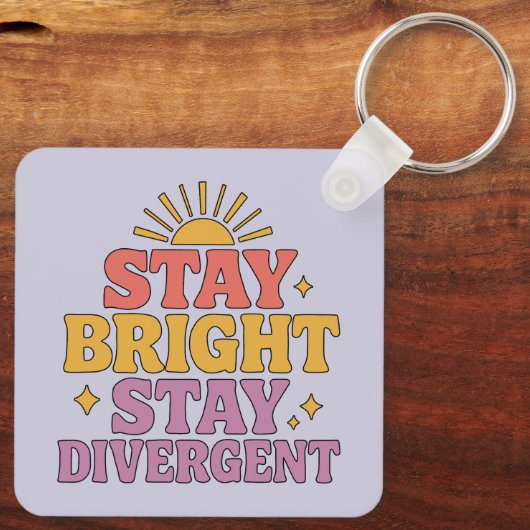 Stay Bright, Stay Divergent Sleutelhanger (Achterkant)
