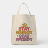 Stay Bright, Stay Divergent Tote Bag (Achterkant)