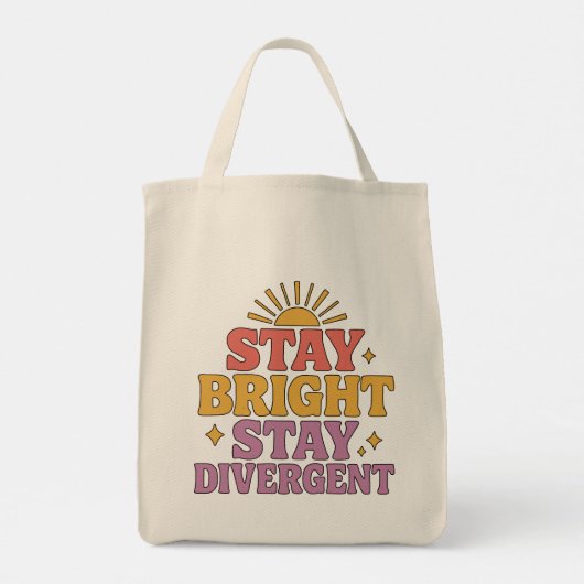 Stay Bright, Stay Divergent Tote Bag (Achterkant)