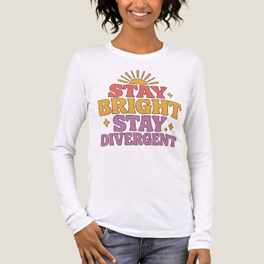 Stay Bright, Stay Divergent Tri-Blend Shirt (Voorkant volledig)