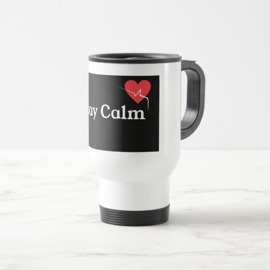 Stay Calm Coffee Mug & Travel Mug – Funny & Relaxe Reisbeker (Voorkant rechts)