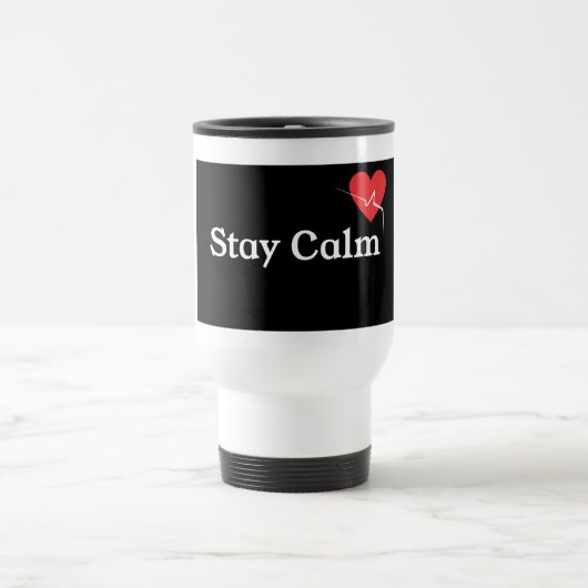 Stay Calm Coffee Mug & Travel Mug – Funny & Relaxe Reisbeker (Center)