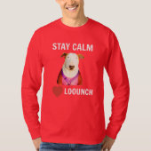 STAY CALM - LOVE LOOUNCH, Mannen T-shirt met lange (Voorkant)