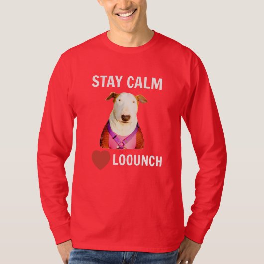 STAY CALM - LOVE LOOUNCH, Mannen T-shirt met lange (Voorkant)