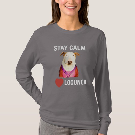 STAY CALM - LOVE LOOUNCH, T-shirt met lange hoes v (Voorkant)