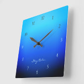 Stay Calm Ocean Gradient Vierkante Klok (Hoek)