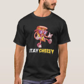 Stay Cheesy Cheese Pizza Day T-shirt (Voorkant)