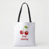 Stay Cherry – wit Tas (Voorkant)