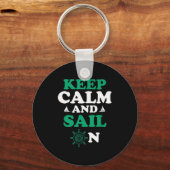 Stay Chill And Head For The Horizon Sailing Humor Sleutelhanger (Voorkant)