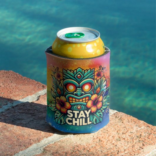 Stay Chill Tiki Koelbox – Tropische Drink Houder Blikjeskoeler (Insitu Zwembad)