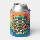 Stay Chill Tiki Koelbox – Tropische Drink Houder Blikjeskoeler (Blikje Voorkant)