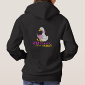 Stay Classy Stay Swanny Funny Reading Swan Design Hoodie (Achterkant)